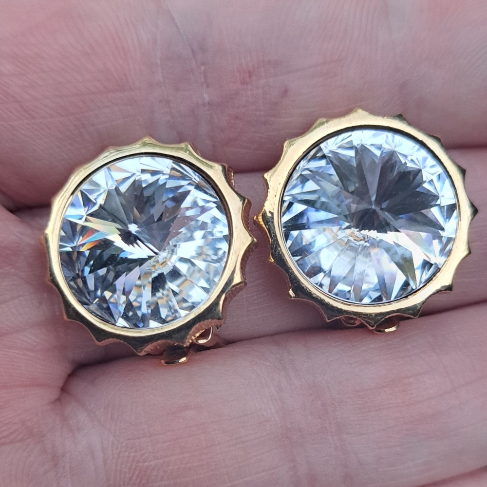 Swarovski Rivoli Crystal Earrings